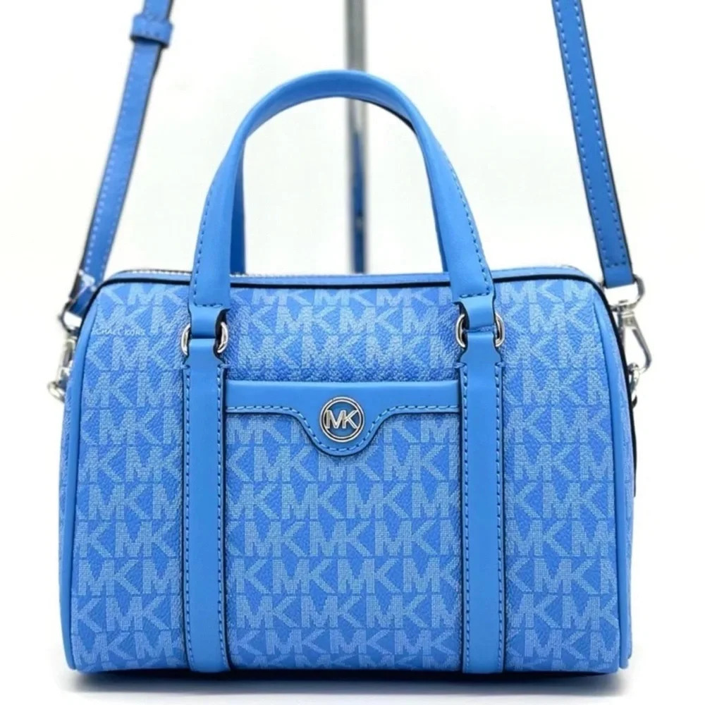 Michael Kors Small Travel Duffle Xbody Satchel Shoulder Bag South Pacific Blue